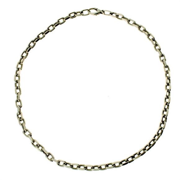 Kraftig anker facet collier med karabinlås. GS05